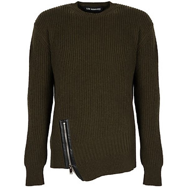 Les Hommes  Pullover LJK106-656U | Round Neck Sweater with Asymetric Zip günstig online kaufen