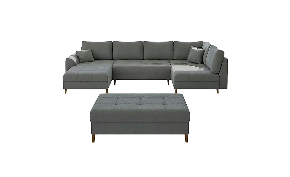 S-STYLE Wohnlandschaft mit Hocker  Lars ¦ grau ¦ Maße (cm): B: 310 H: 81 Po günstig online kaufen