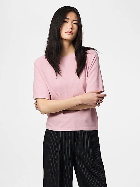 pieces Kurzarmpullover "PCBREE SS O-NECK KNIT NOOS BC" Materialmix, regular günstig online kaufen