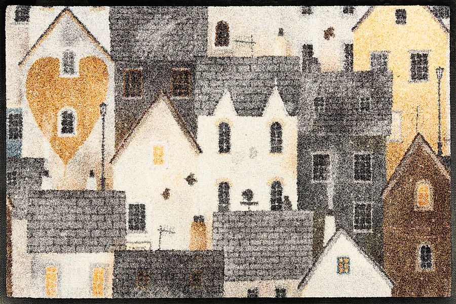 wash+dry by Kleen-Tex Fußmatte "Urban Blocks" rechteckig 7 mm Höhe waschbar günstig online kaufen