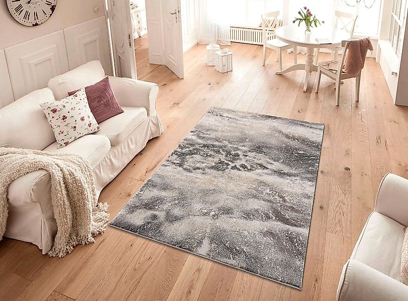 my home Teppich Marmor, rechteckig, Höhe: günstig online kaufen