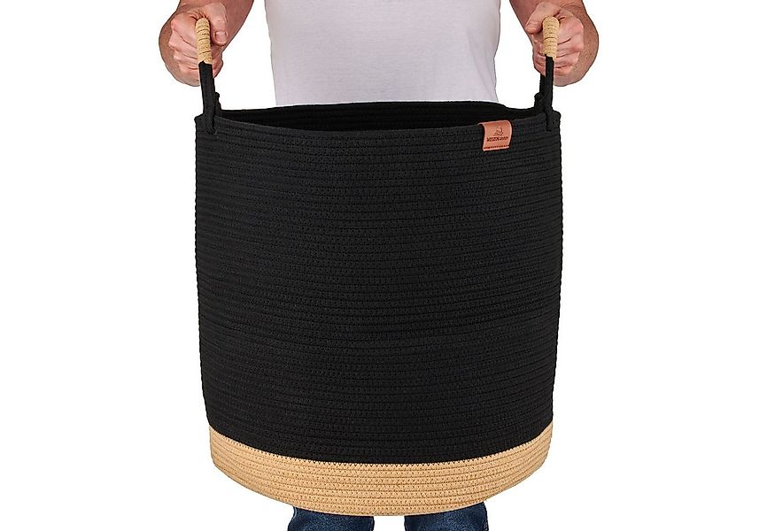 WIESEN.design Wäschekorb Großer Wäschekorb geflochten - Juna 80L - aus 100% günstig online kaufen