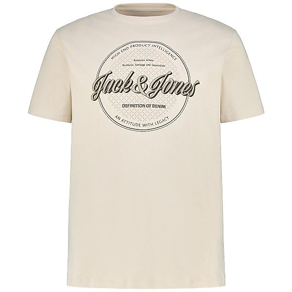Jack&Jones T-Shirt mit Label-Print Farbe beige Größe: 7XL günstig online kaufen