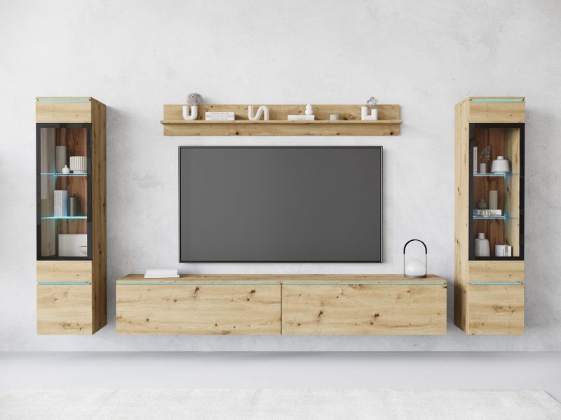 INOSIGN Wohnwand "VERA II" Komplett-Set, 4 Stk. tlg. Mediawand 260 cm, Vitr günstig online kaufen
