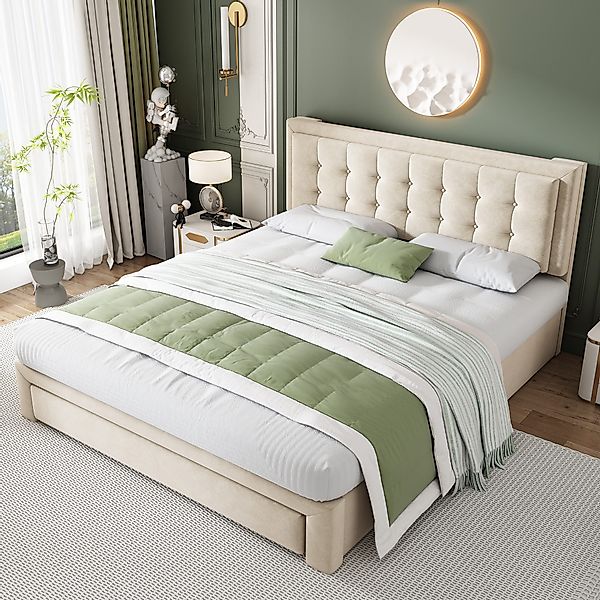 STILVORA Polsterbett 180x200 Doppelbett mit Stauraum&Lattenrost,Bettgestell günstig online kaufen