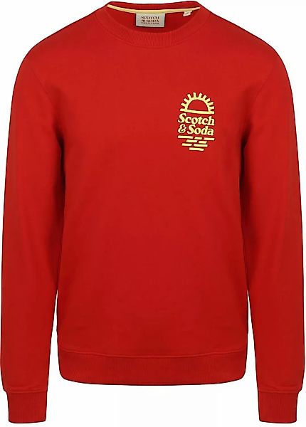 Scotch and Soda Pullover Druck Rot - Größe XXL günstig online kaufen