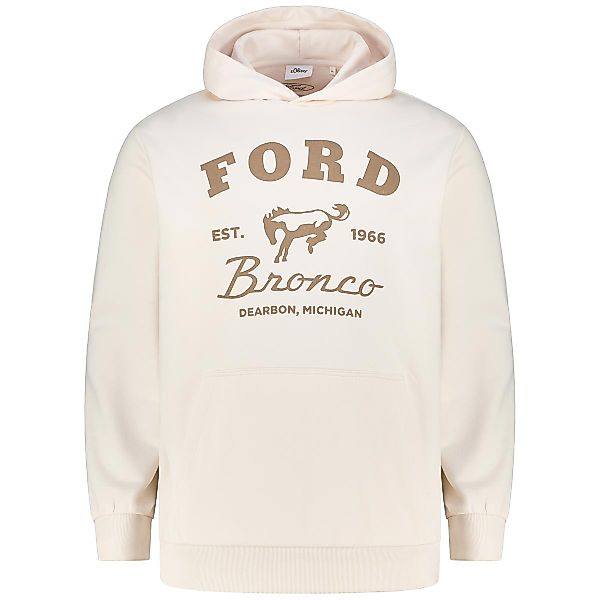 s.Oliver Hoodie mit Print Farbe creme Größe: 5XL günstig online kaufen