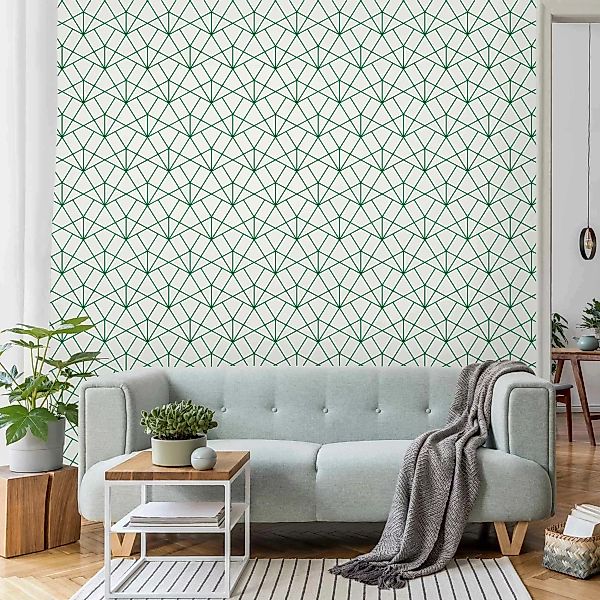 Fototapete Smaragd Art Deco Muster XXL günstig online kaufen