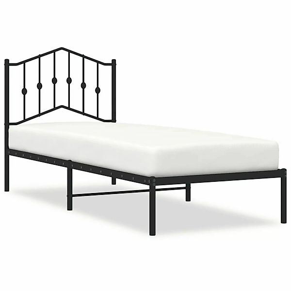 vidaXL Bettgestell mit Kopfteil Metall Schwarz 90x190 cm Modell 121927734 günstig online kaufen