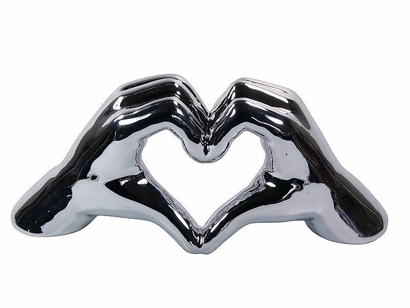 GlasArt Dekofigur Deko Skulptur Figuren Hand Herz Wohnzimmer Fensterbank Ke günstig online kaufen