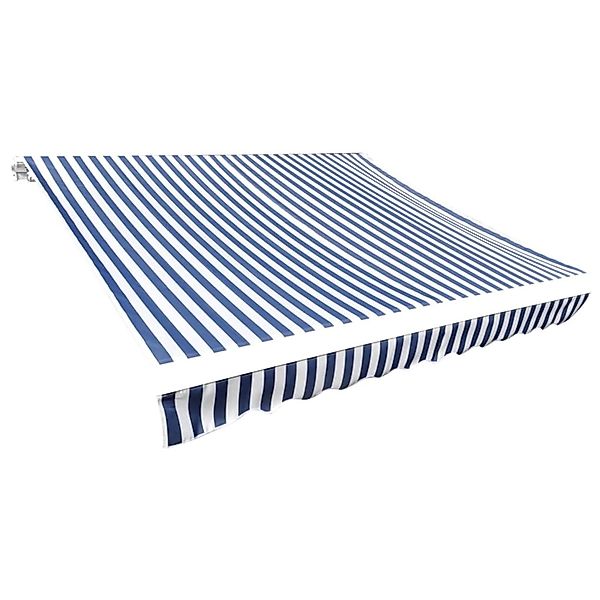 furnicato Markisenbespannung Canvas Blau & Weiß 350x250 cm günstig online kaufen