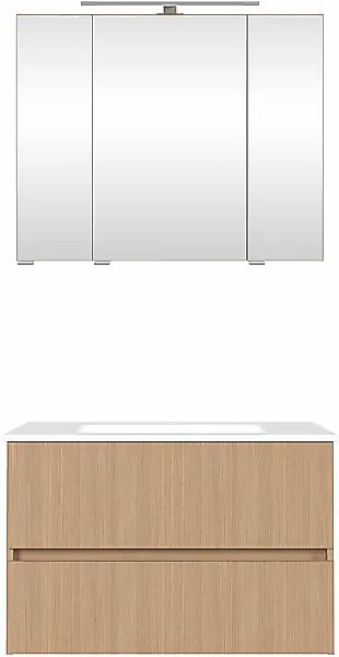 welltime Badmöbel-Set »EIXO, Set aus Spiegelschrank und Waschtisch inkl. Be günstig online kaufen