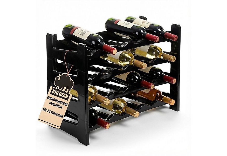 BigDean Flaschenregal Flaschenregal stapelbar für 24 Flaschen Weinregal, Se günstig online kaufen