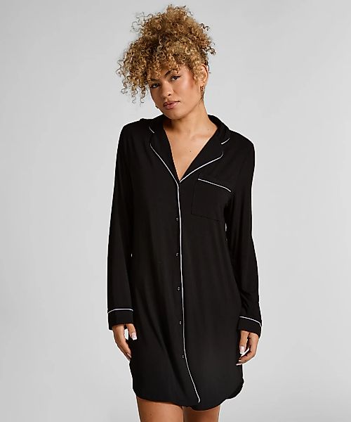 Hunkemöller Pyjama "Langärmeliges Jersey-Hemdkleid Essential" günstig online kaufen