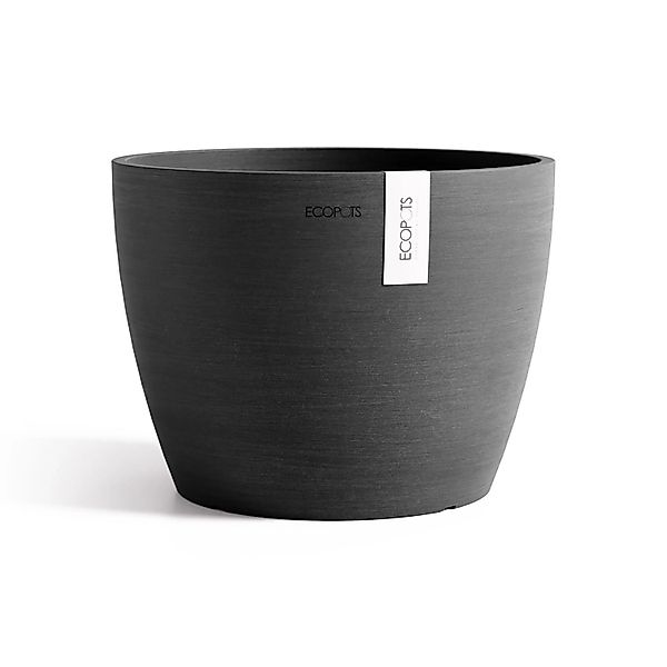 Ecopots Pflanztopf Stockholm Dunkelgrau 31 cm x 23,3 cm günstig online kaufen