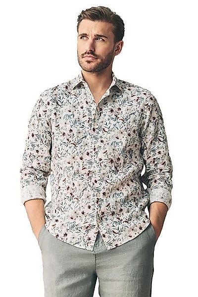 Next Langarmhemd Bedrucktes elegantes Langarmhemd aus 100 % Leinen (1-tlg) günstig online kaufen