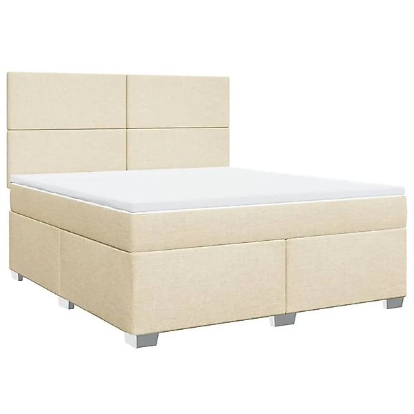vidaXL Boxspringbett mit Matratze Creme 180x200 cm Stoff 3290565 günstig online kaufen