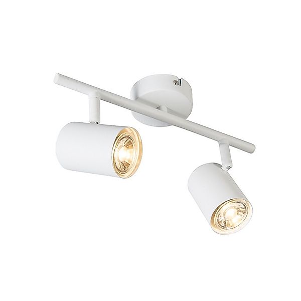 Qazqa LED Aufbaustrahler Jeana, ohne Leuchtmittel, GU10, Weiß, Modern, Stah günstig online kaufen