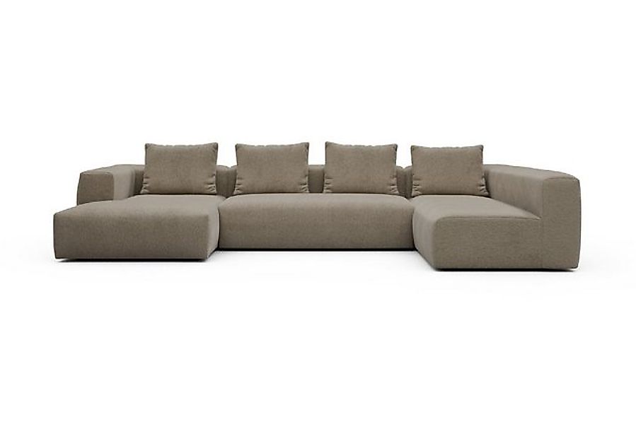 moebelfaktor Wohnlandschaft Fred Chaiselongue links mit 2-Sitzer und lange günstig online kaufen