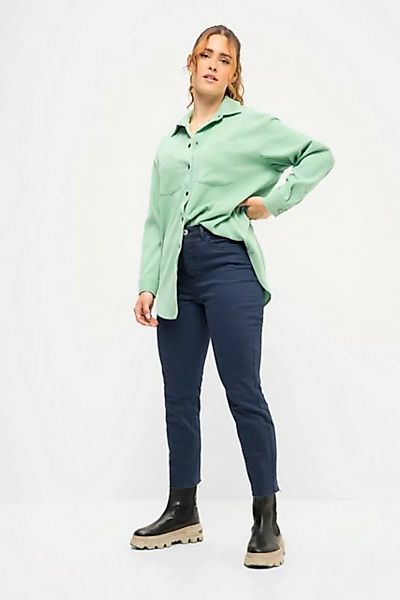 Studio Untold Funktionshose 7/8-Mom-Jeans Wide Legs cutted Saum 5-Pocket günstig online kaufen