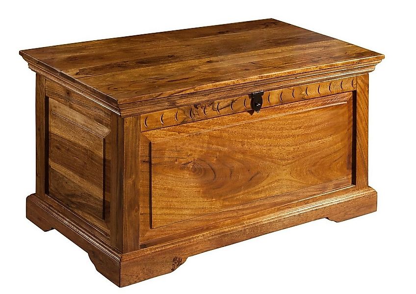 Massivmoebel24 Truhe (1 St., Truhe Akazie 90x50x50 honig lackiert OXFORD #0 günstig online kaufen