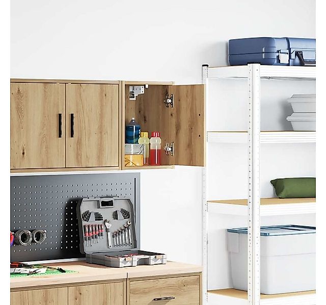 vidaXL Schrankmodule Garagen-Wandschrank Artisan-Eiche Holzwerkstoff günstig online kaufen