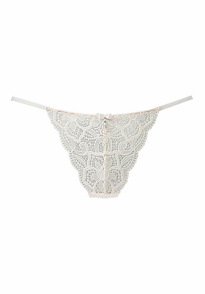 LASCANA String "Nikoletta", aus floraler Spitze mit Accessoire in Perlenopt günstig online kaufen