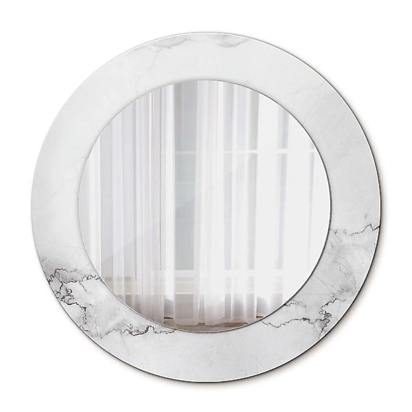 Tulup Bedruckter Spiegel Weißer Marmor 50x50 cm Runder Spiegel Bedrucktem R günstig online kaufen