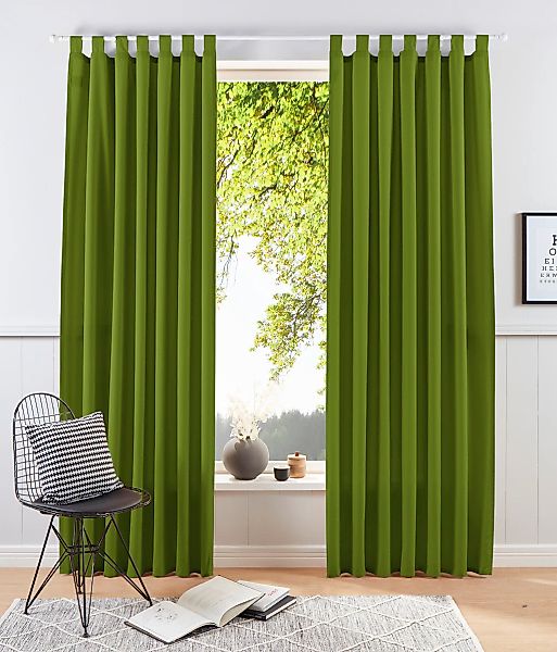 my home Vorhang "Raja" Schlaufen 2 Stk. tlg. 2er-Set, Bestseller, einfarbig günstig online kaufen