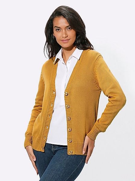 Witt Strickjacke Strickjacke Langarm Materialmix günstig online kaufen