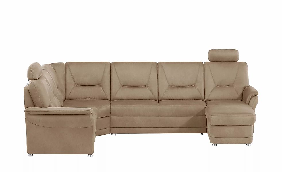 meinSofa Wohnlandschaft aus Mikrofaser Edda ¦ beige ¦ Maße (cm): B: 309 H: günstig online kaufen