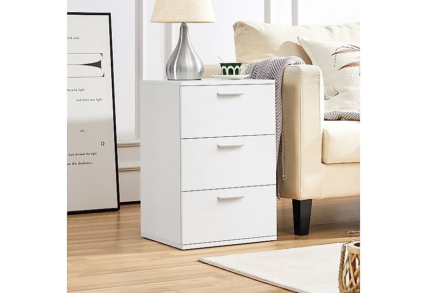Yaheetech Nachttisch Beistelltisch (1-St), Nachtschrank mit 3 Schubladen, 4 günstig online kaufen