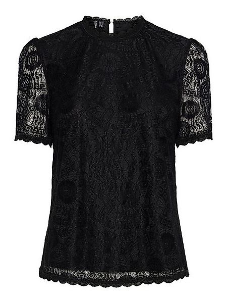 pieces Spitzenshirt "PCOLLINE SS LACE TOP WVN NOOS" günstig online kaufen
