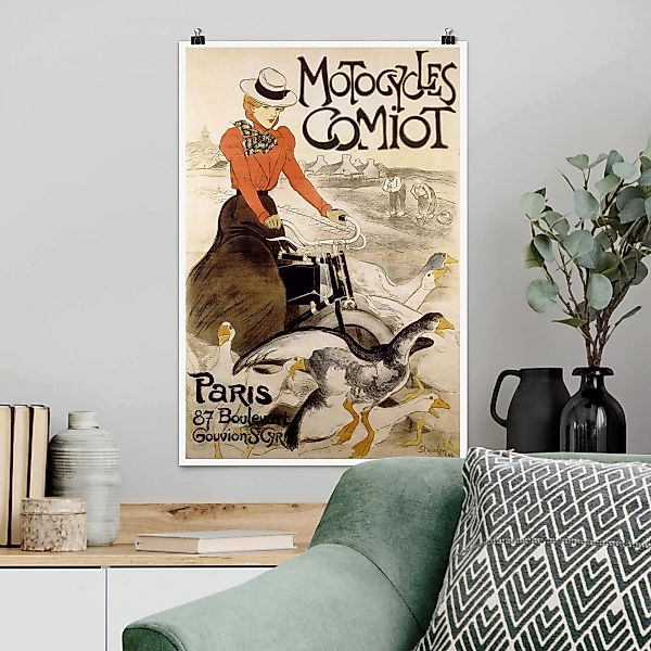 Poster - Hochformat Théophile-Alexandre Steinlen - Werbeplakat für Motorcyc günstig online kaufen