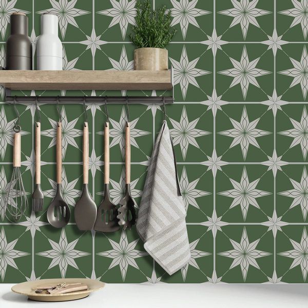 Coonoor Fliesenaufkleber Küchenfliesenaufkleber, wasserdichte Fliesenaufkle günstig online kaufen