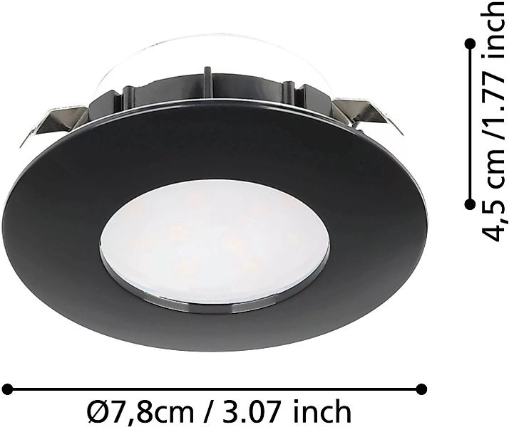 EGLO LED Einbaustrahler »PINEDA«, 3er Set, LED fest integriert, Ø 7,80 cm günstig online kaufen