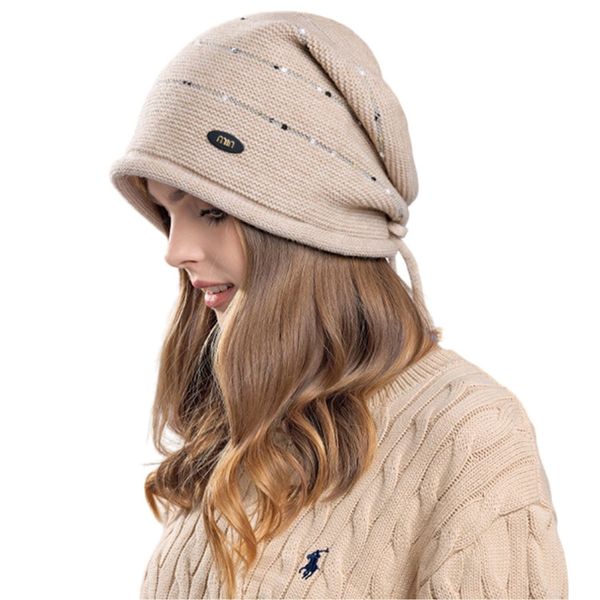 Refttenw Strickmütze Verstellbare Beanie-Mütze, Skimütze, lockere günstig online kaufen