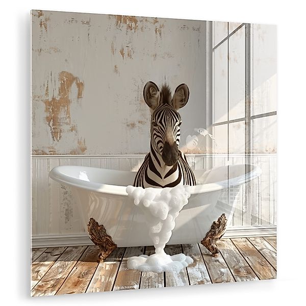 MuchoWow Acrylglasbild Vintage - Zebra - günstig online kaufen