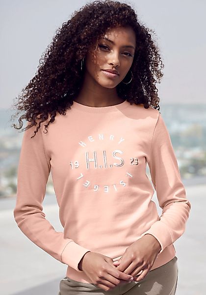 H.I.S Sweatshirt, mit großer Logo Stickerei, Loungewear günstig online kaufen