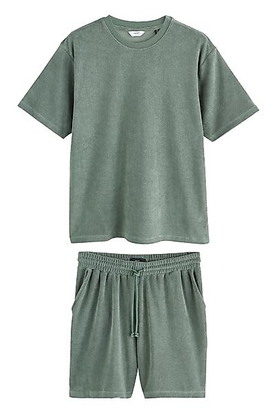 Next Pyjama Frottee-Schlafanzug mit Shorts (2 günstig online kaufen