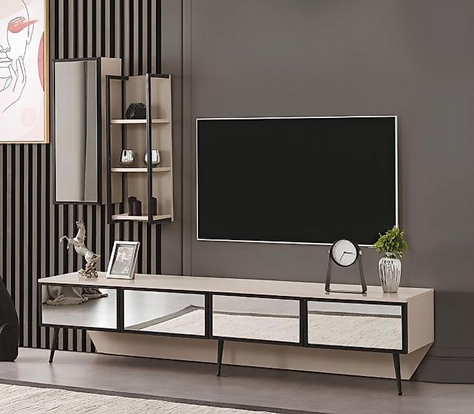 Xlmoebel TV-Schrank Neues Wohnzimmer-Set mit luxuriösem TV-Möbel und 2 Wand günstig online kaufen