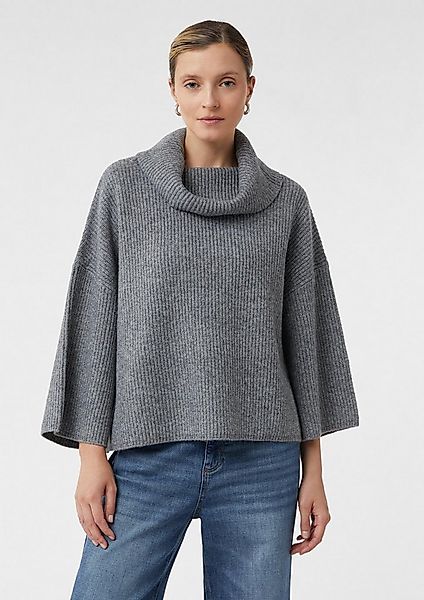 comma Longpullover Indoor-Poncho Poncho-Pullover mit weitem Rollkragen günstig online kaufen