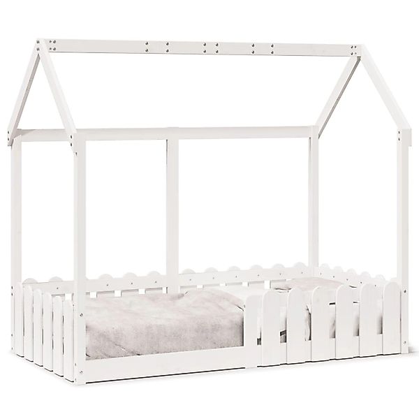 vidaXL Kinderbett Hausbett Weiß 80x160 cm Massivholz Kiefer 850696 günstig online kaufen