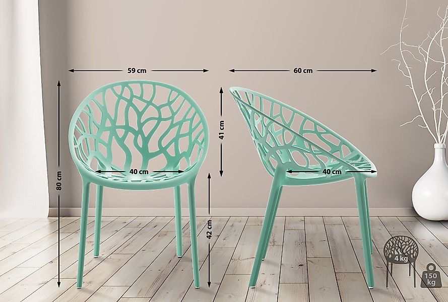 CLP Gartenstuhl Hope (4er Set), Kunststoff, günstig online kaufen