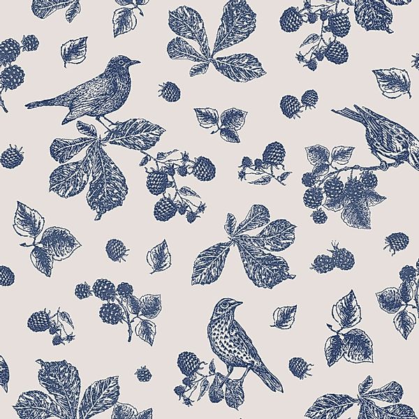 Joules Vliestapete »Blackberry Bird«, Design Tapeten günstig online kaufen