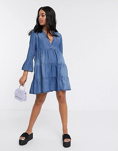 JDY – Hängerkleid aus Denim in Blau günstig online kaufen