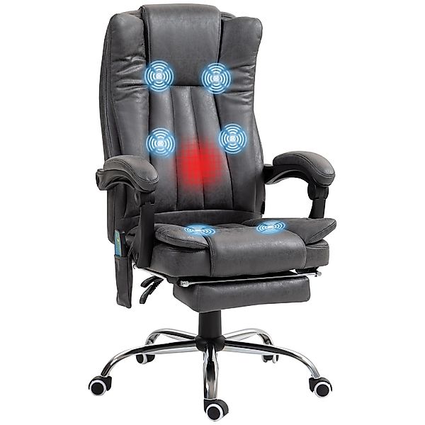 Vinsetto Schreibtischstuhl Massagesessel mit Heizfunktion, Liegefunktion, günstig online kaufen