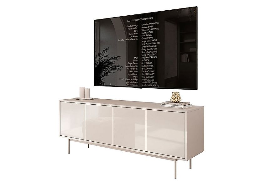 Lookway TV-Schrank SANAYI in Kaschmir TV-Lowboard mit Hochglanzfronten Brei günstig online kaufen