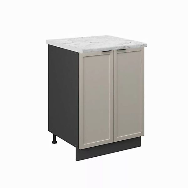 Vicco Unterschrank Fame-Line, GrauBeige/Anthrazit, 60 cm, AP Marmor günstig online kaufen