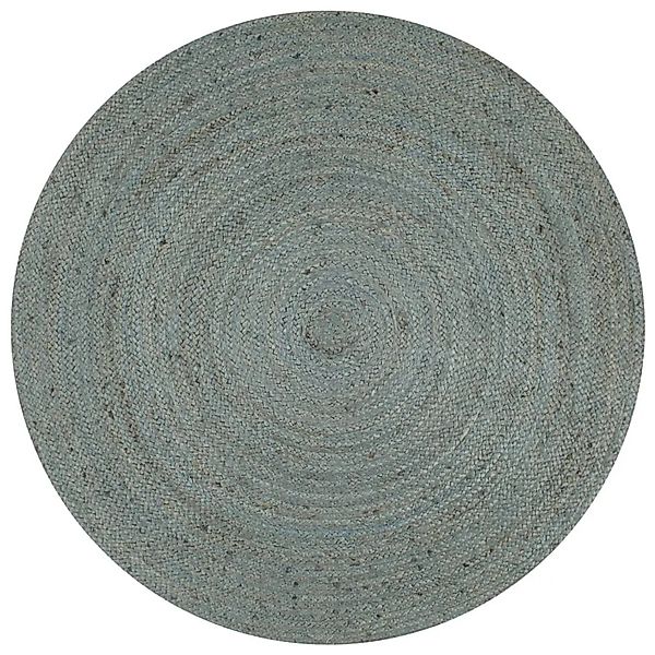 vidaXL Teppich Handgefertigt Jute Rund 120 cm Olivgrün 133669 günstig online kaufen